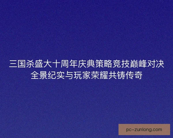 三国杀盛大十周年庆典策略竞技巅峰对决全景纪实与玩家荣耀共铸传奇