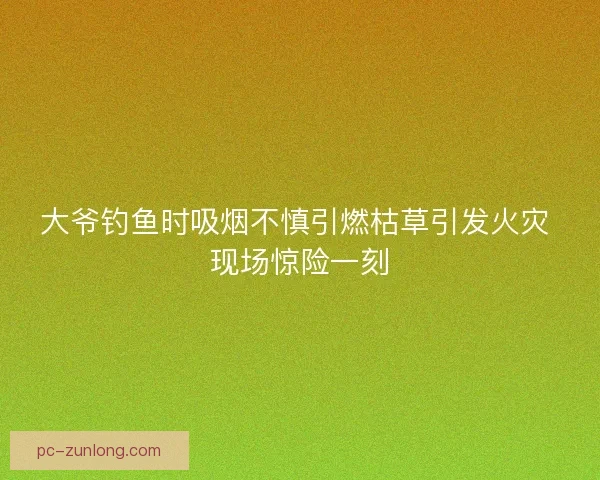 大爷钓鱼时吸烟不慎引燃枯草引发火灾 现场惊险一刻 大爷钓鱼时吸烟不慎引燃枯草引发火灾 现场惊险一刻