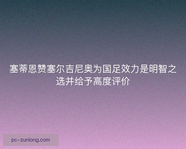 塞蒂恩赞塞尔吉尼奥为国足效力是明智之选并给予高度评价 塞蒂恩赞塞尔吉尼奥为国足效力是明智之选并给予高度评价