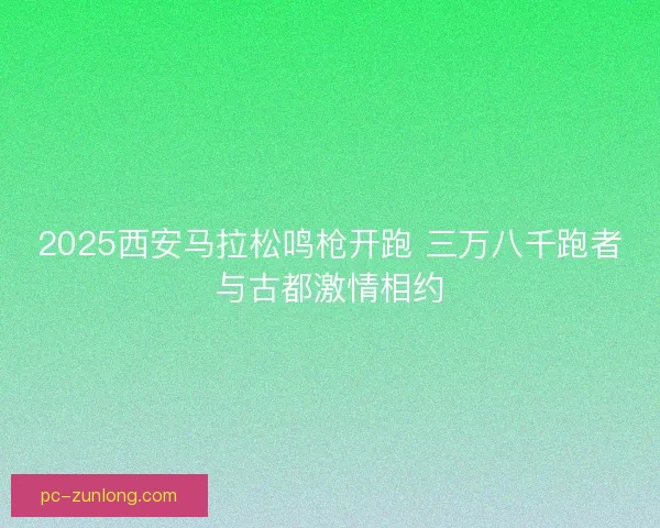 2025西安马拉松鸣枪开跑 三万八千跑者与古都激情相约