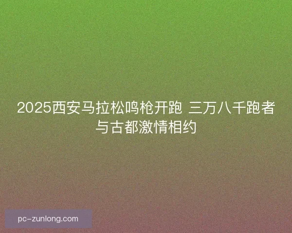 2025西安马拉松鸣枪开跑 三万八千跑者与古都激情相约
